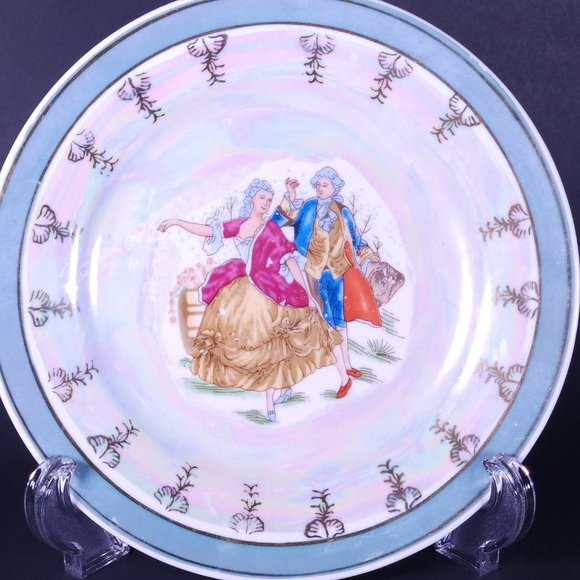 Victorian Antique Teapot + Saucer Turquoise Gold Tone by Duca Di Bavaria - Picture 3 of 7